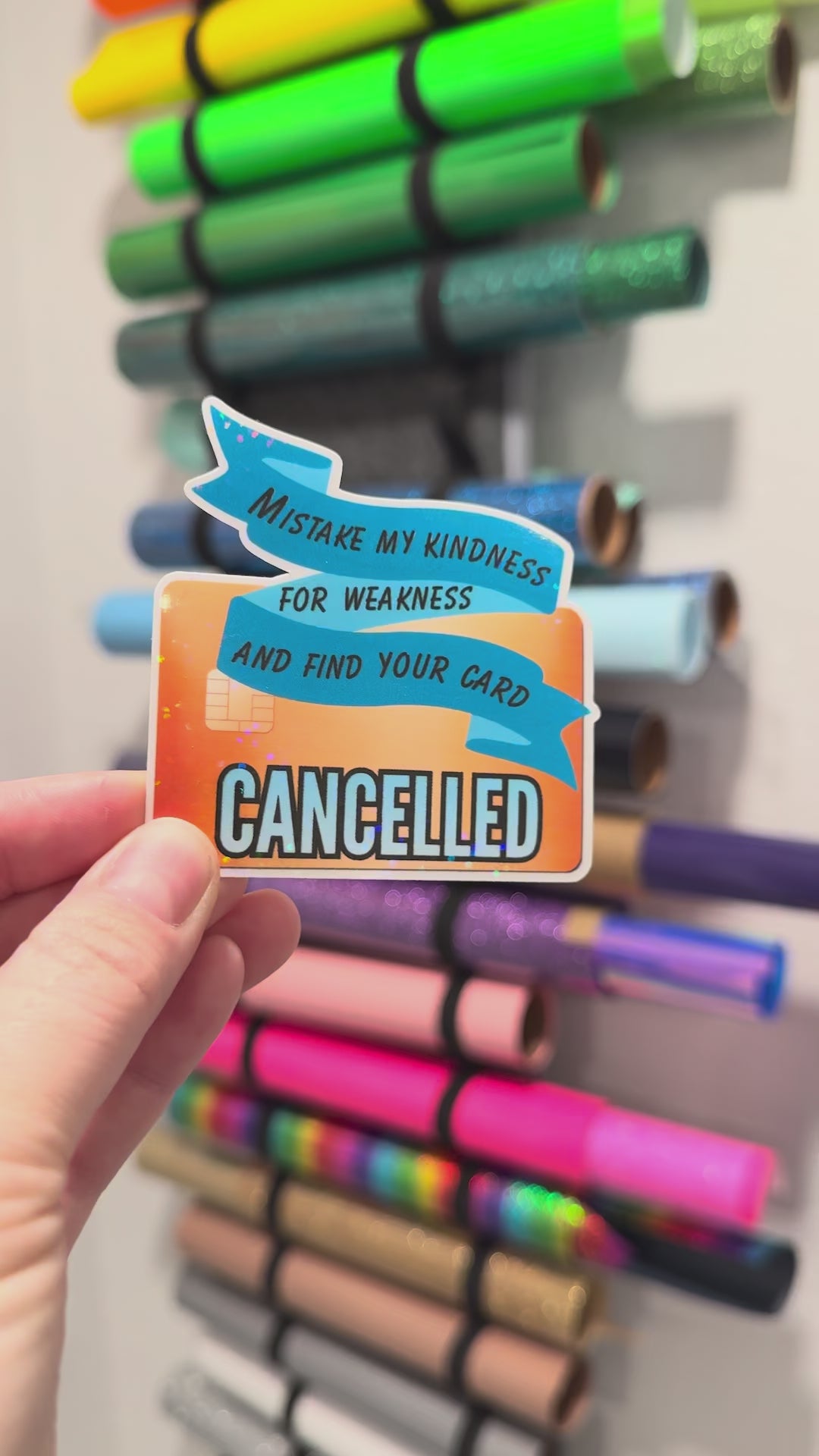 Card Cancelled Sticker