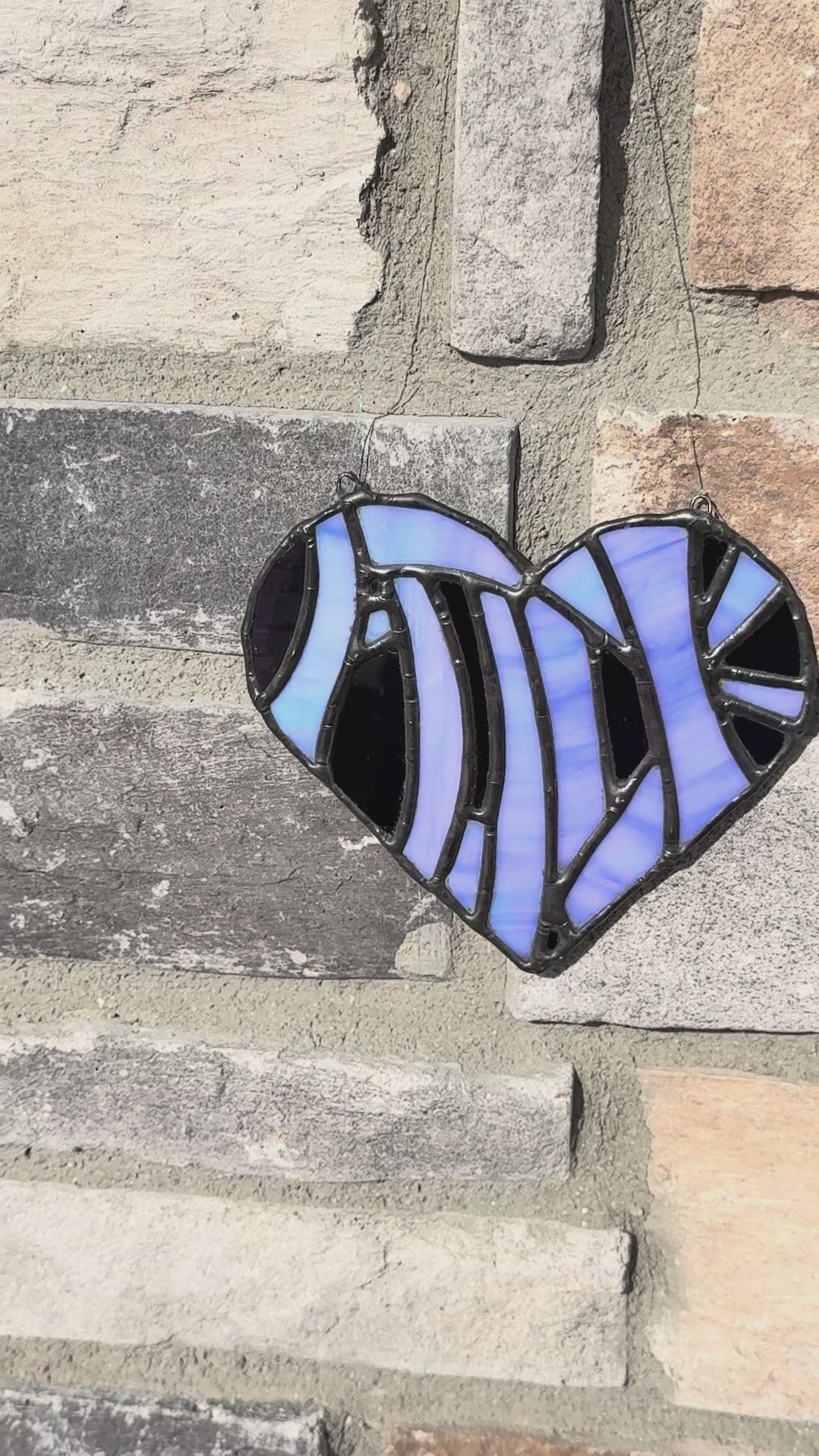 Fuck Heart Stained Glass Sun Catcher